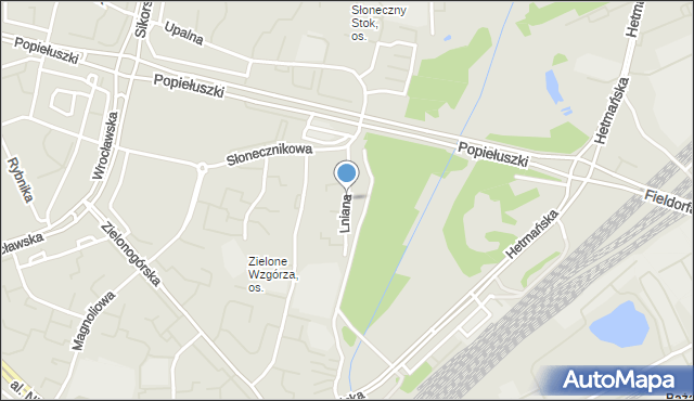 Białystok, Lniana, mapa Białegostoku