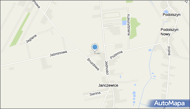 Janczewice, Lniana, mapa Janczewice