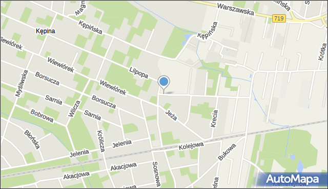 Brwinów, Łosia, mapa Brwinów