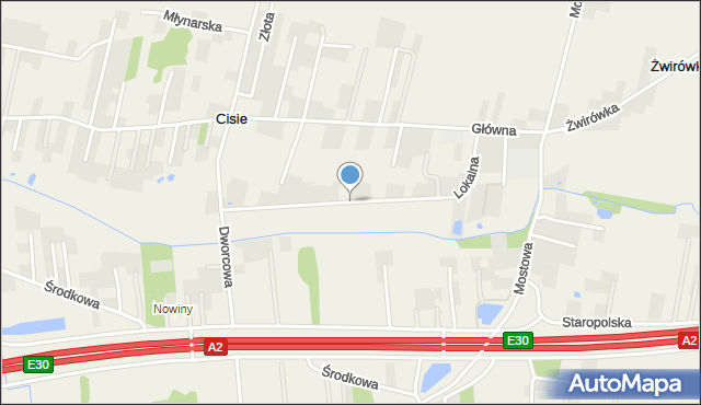 Cisie gmina Halinów, Lokalna, mapa Cisie gmina Halinów