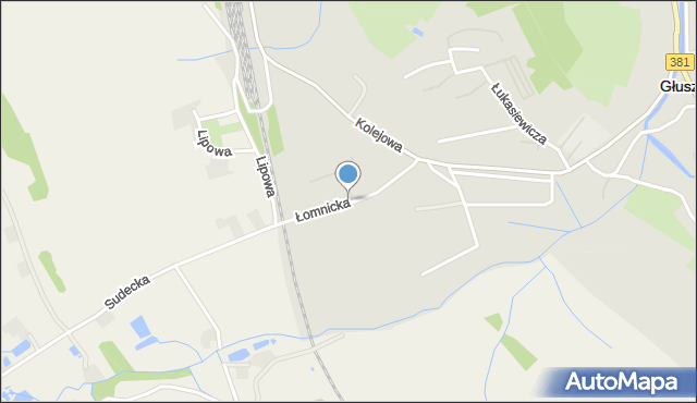 Głuszyca powiat wałbrzyski, Łomnicka, mapa Głuszyca powiat wałbrzyski