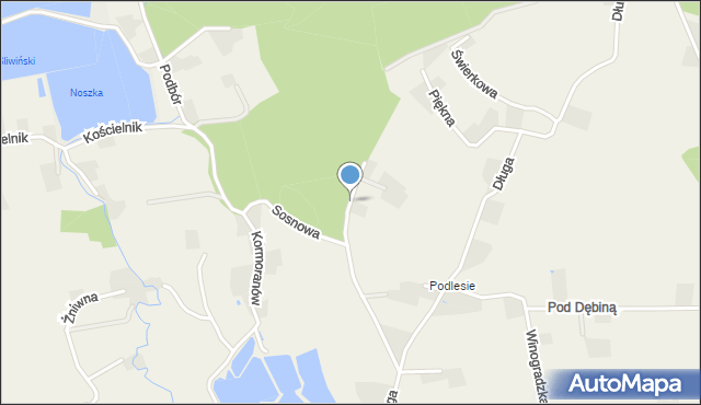 Kiczyce, Łowiecka, mapa Kiczyce