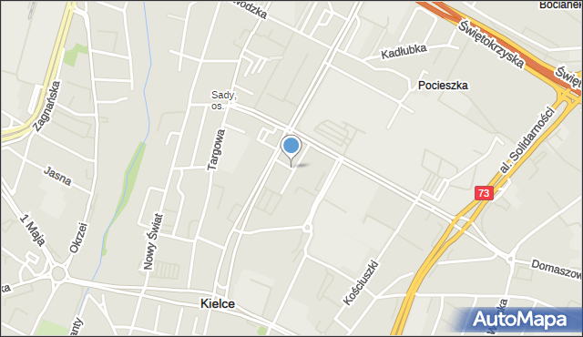 Kielce, Lotnicza, mapa Kielc