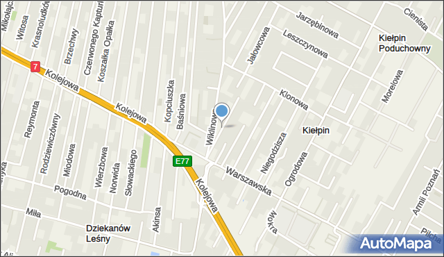 Kiełpin gmina Łomianki, Lokajskiego Eugeniusza, mapa Kiełpin gmina Łomianki