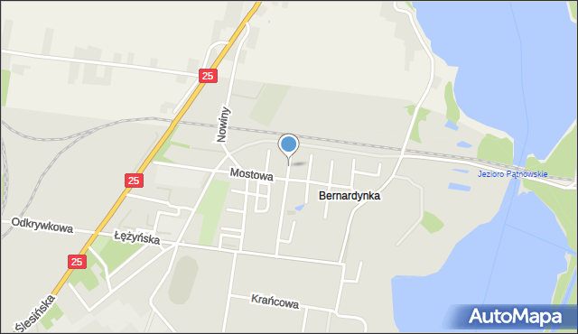 Konin, Łowicka, mapa Konina