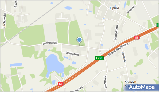 Kruszyn Krajeński, Łochowska, mapa Kruszyn Krajeński