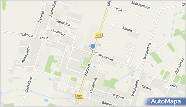 Ksawerów powiat pabianicki, Łódzka, mapa Ksawerów powiat pabianicki