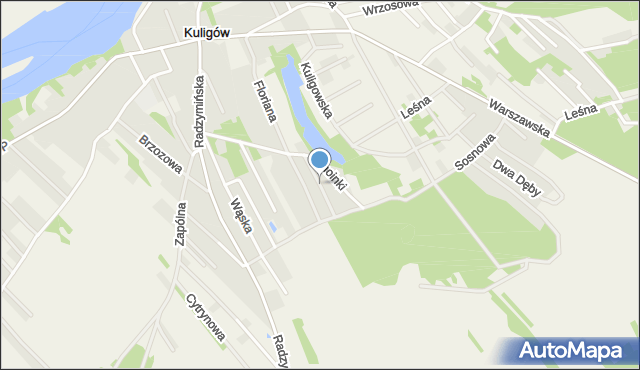 Kuligów, Loretańska, mapa Kuligów