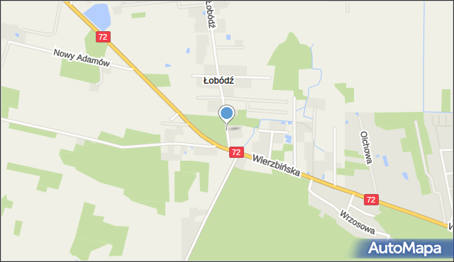 Łobódź, Łobódź, mapa Łobódź