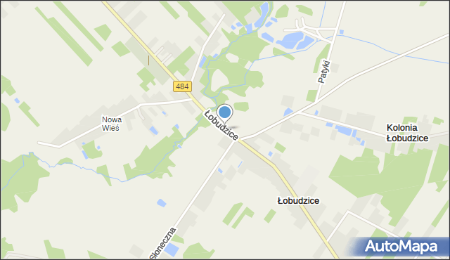 Łobudzice gmina Zelów, Łobudzice, mapa Łobudzice gmina Zelów