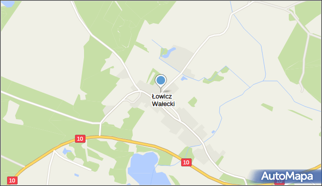 Łowicz Wałecki, Łowicz Wałecki, mapa Łowicz Wałecki