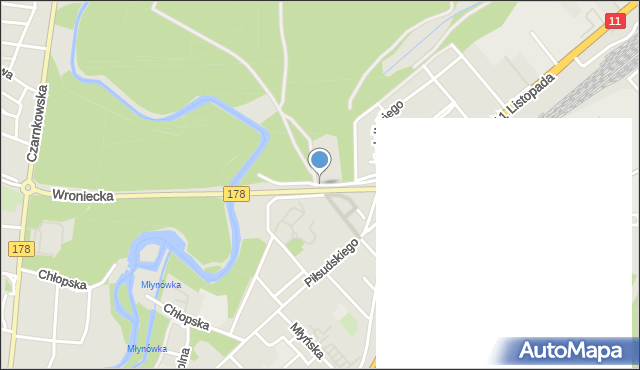 Oborniki, Łopatyńskiego Konstantego, mapa Oborniki