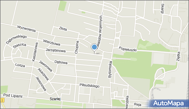 Piekary Śląskie, Londnera Henryka, mapa Piekary Śląskie