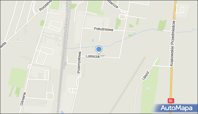 Piotrków Trybunalski, Lotnicza, mapa Piotrków Trybunalski