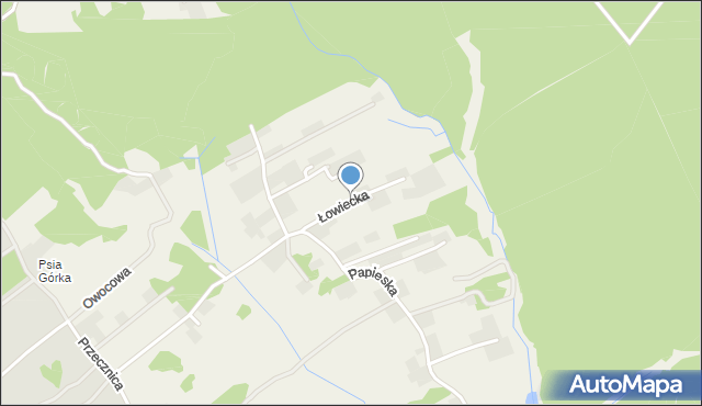 Poręba Żegoty, Łowiecka, mapa Poręba Żegoty