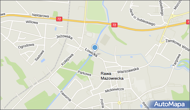 Rawa Mazowiecka, Łowicka, mapa Rawa Mazowiecka