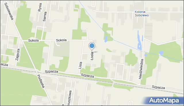 Sobolewo gmina Grabówka, Łosia, mapa Sobolewo gmina Grabówka