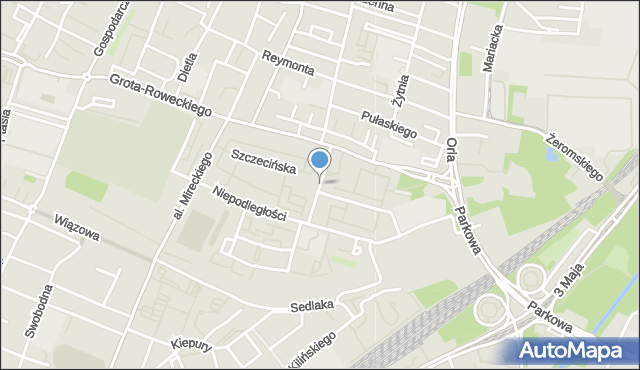 Sosnowiec, Lotników, mapa Sosnowca