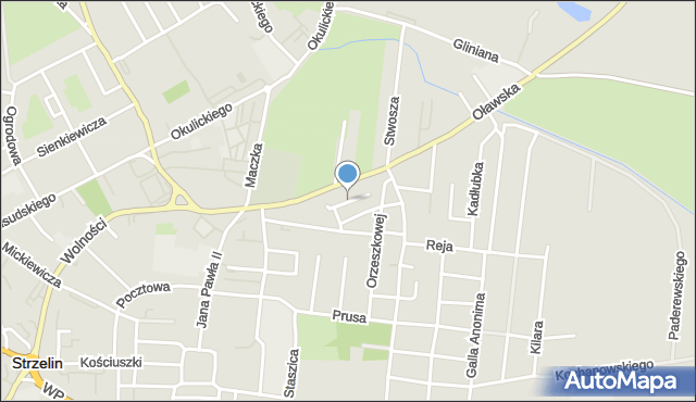 Strzelin, Łozińskiego Władysława, mapa Strzelin