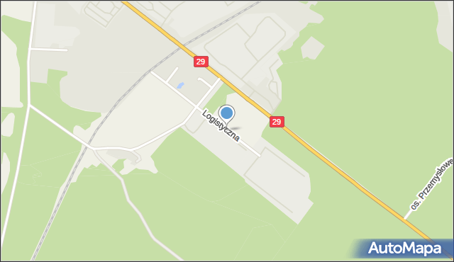 Świecko, Logistyczna, mapa Świecko