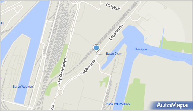 Szczecin, Logistyczna, mapa Szczecina