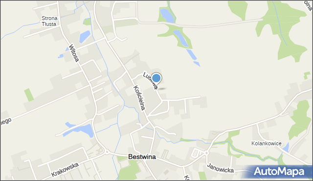 Bestwina, Ludowa, mapa Bestwina