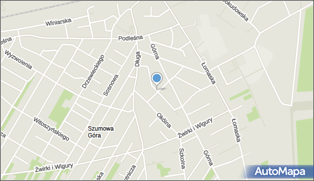 Biała Podlaska, Ludowa, mapa Białej Podlaskiej