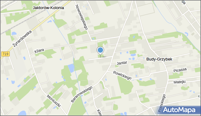 Budy-Grzybek, Lutosławskiego, mapa Budy-Grzybek