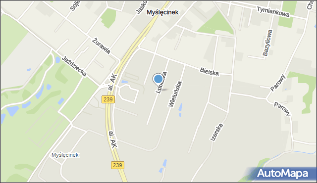 Bydgoszcz, Lubuska, mapa Bydgoszczy