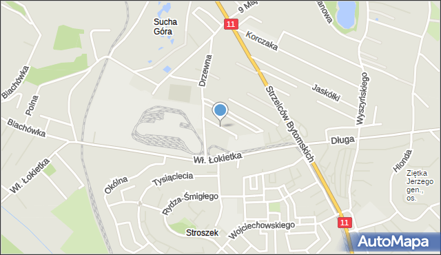 Bytom, Łukowa, mapa Bytomia