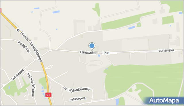 Chełmno, Łunawska, mapa Chełmno