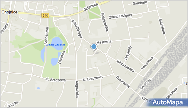 Chojnice, Łukowicza Jana Pawła, mapa Chojnic