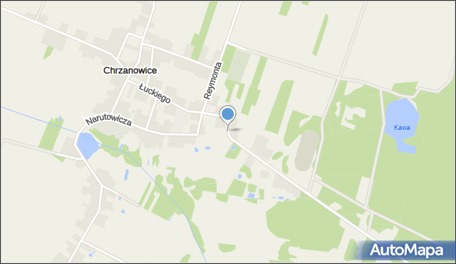 Chrzanowice gmina Gomunice, Łuckiego Włodzimierza, mapa Chrzanowice gmina Gomunice