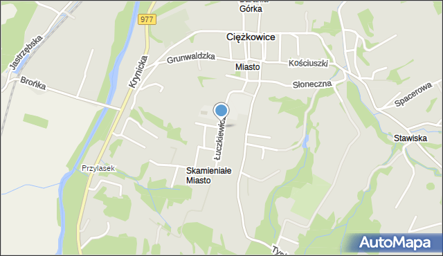 Ciężkowice powiat tarnowski, Łuczkiewiczów, mapa Ciężkowice powiat tarnowski