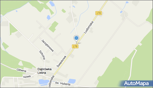 Dąbrówka Leśna, Ludomska, mapa Dąbrówka Leśna