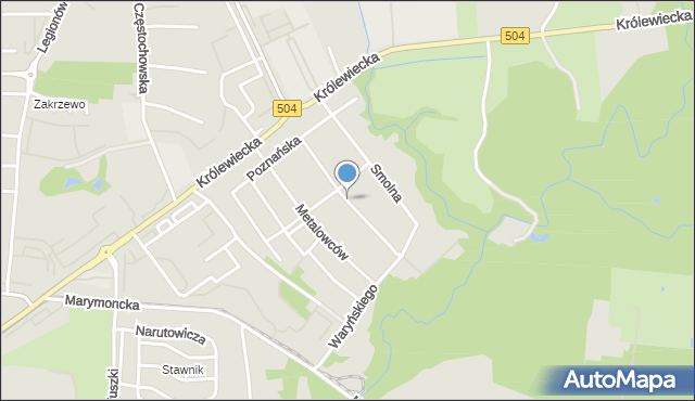 Elbląg, Łukasińskiego Waleriana, mjr., mapa Elbląga