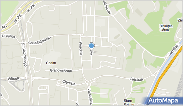 Gdańsk, Łużycka, mapa Gdańska