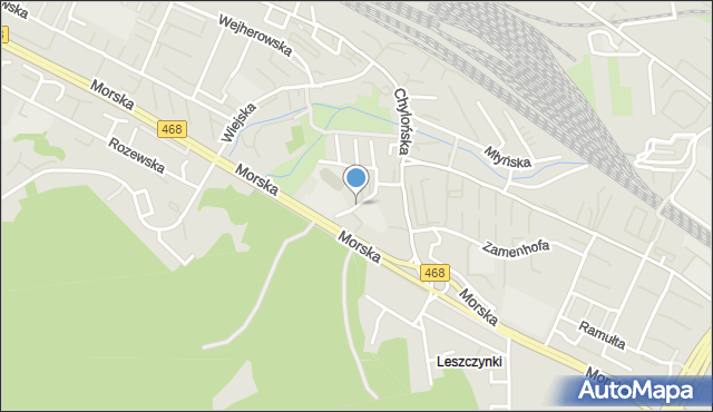 Gdynia, Lubawska, mapa Gdyni