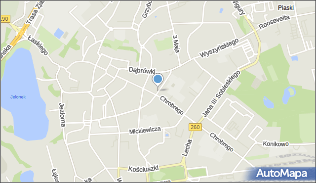 Gniezno, Łubieńskiego Macieja, ks. prym., mapa Gniezna