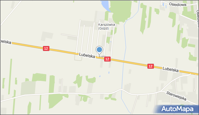 Gózd powiat radomski, Lubelska, mapa Gózd powiat radomski