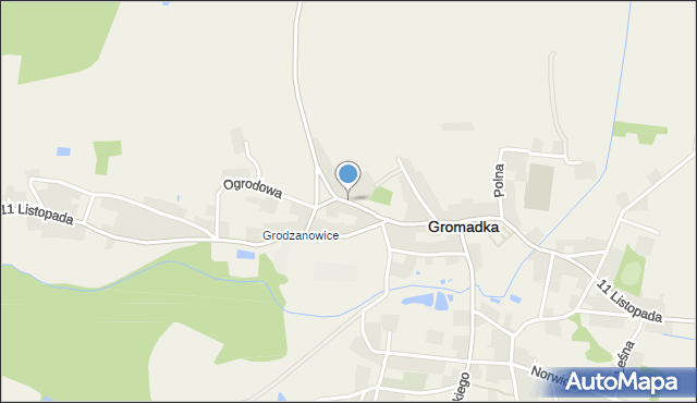 Gromadka, Lubińska, mapa Gromadka