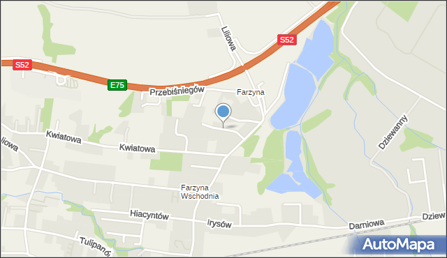 Jasienica powiat bielski, Łubinowa, mapa Jasienica powiat bielski