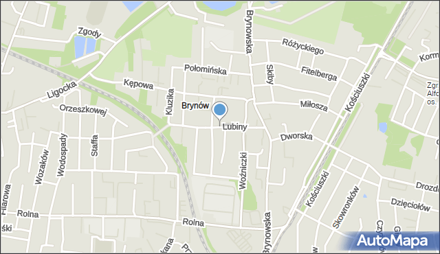 Katowice, Lubiny, mapa Katowic