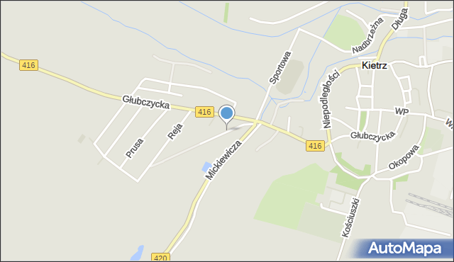 Kietrz, Lubotyńska, mapa Kietrz