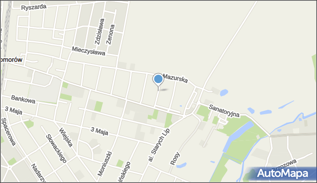 Komorów gmina Michałowice, Lubuska, mapa Komorów gmina Michałowice