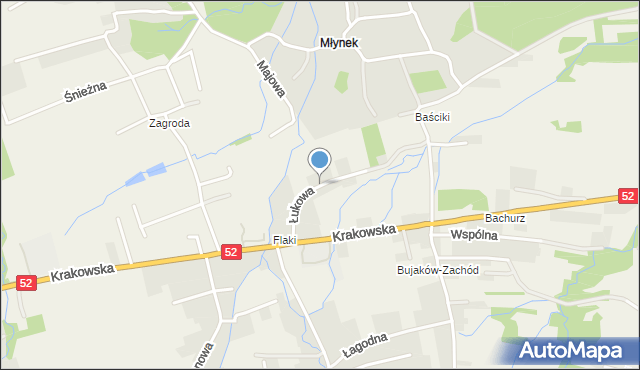 Kozy powiat bielski, Łukowa, mapa Kozy powiat bielski