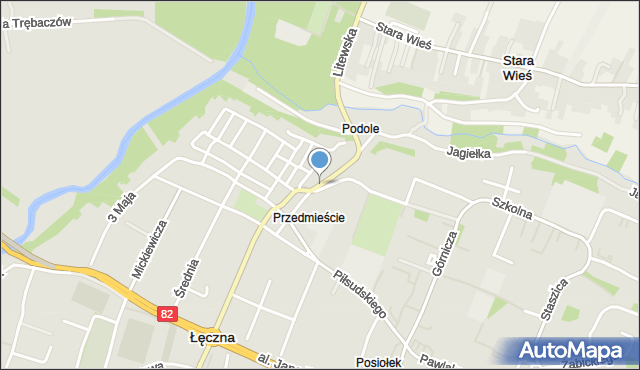 Łęczna, Lubelska, mapa Łęczna