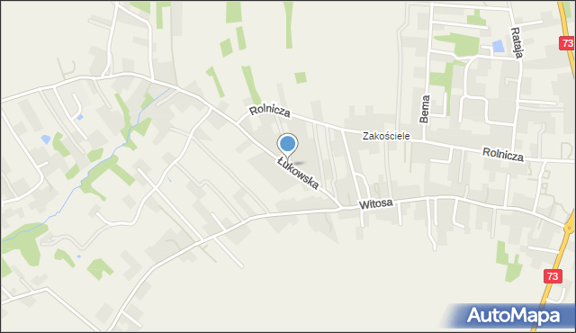 Lisia Góra powiat tarnowski, Łukowska, mapa Lisia Góra powiat tarnowski