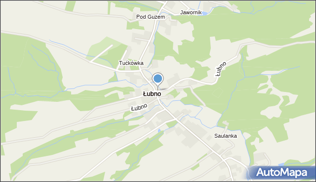 Łubno gmina Dynów, Łubno, mapa Łubno gmina Dynów