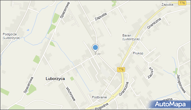 Luborzyca, Luborzyca, mapa Luborzyca
